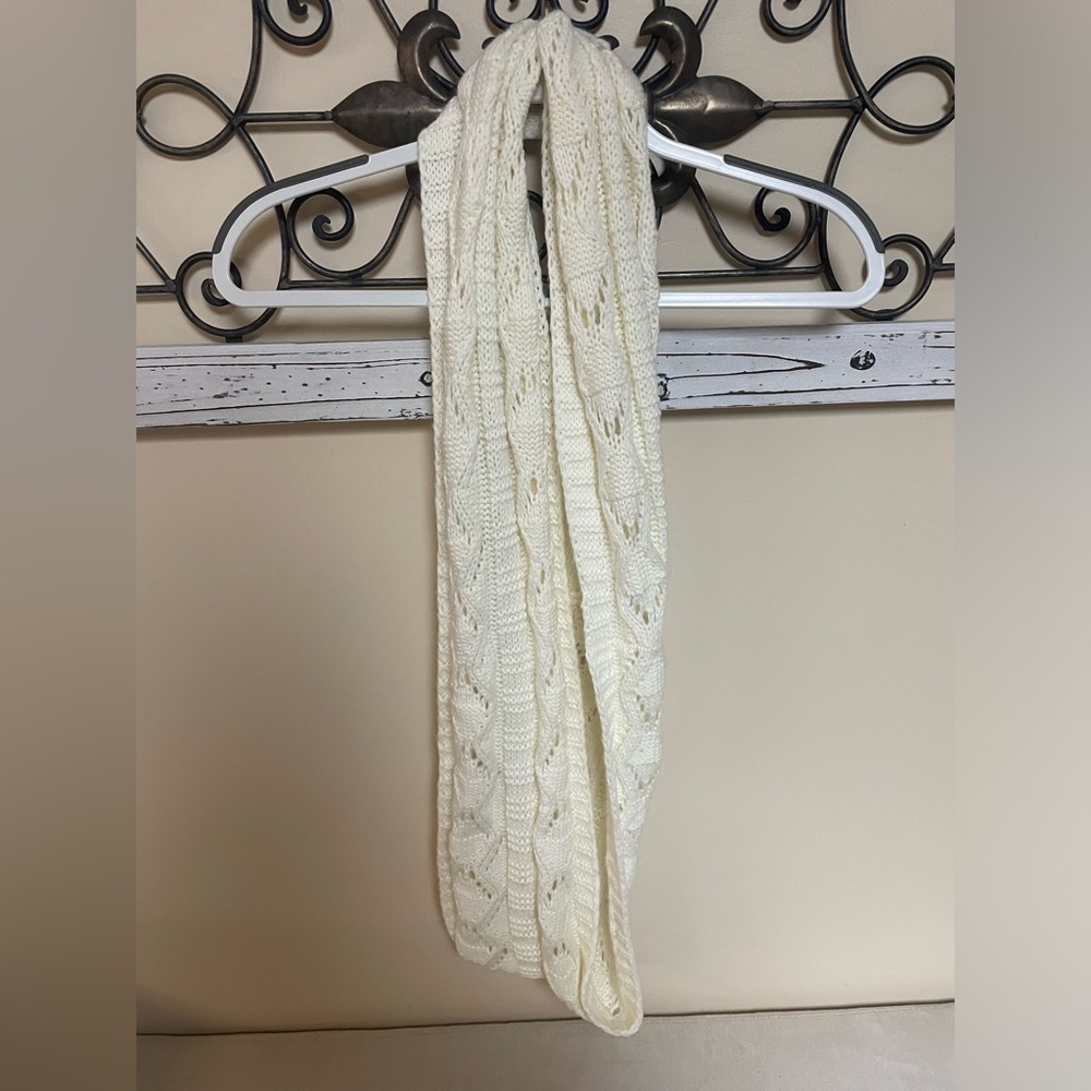 Cream Knit Infinity Scarf